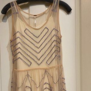 *NEW*Free People Embellished Sheer Tunic with Slip
